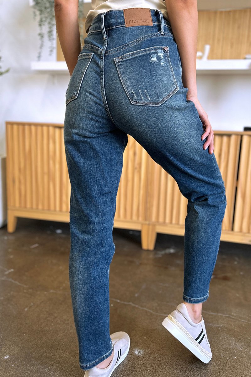 Judy Blue Full Size Tummy Control High Waist Slim Jeans - Love Salve 