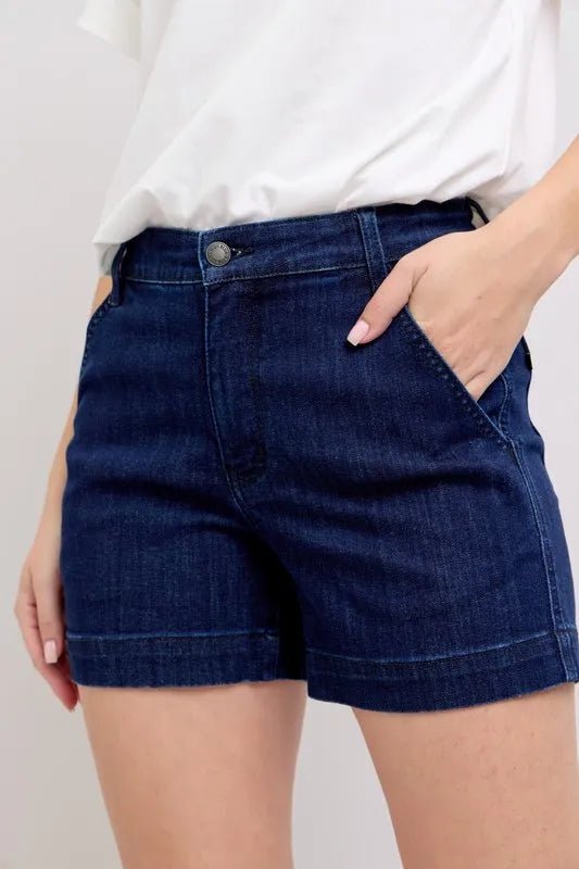 Judy Blue High Waist Denim Shorts for Women Fashion - Love Salve 