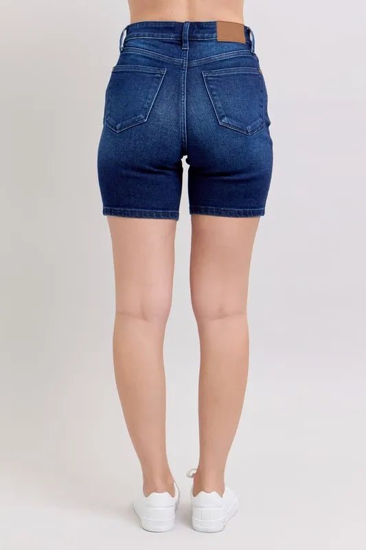 Judy Blue High Waist V-Front Bermuda Shorts for Women - Love Salve 
