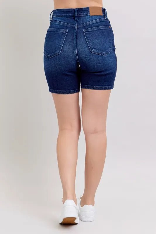 Judy Blue High Waist V-Front Bermuda Shorts for Women - Love Salve 