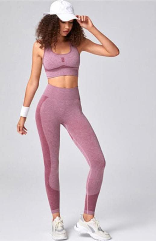 Chic seamless mesh yoga set - Love Salve 