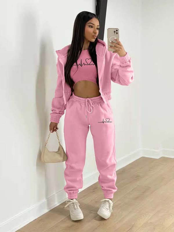Stylish velvet jogger set for women 