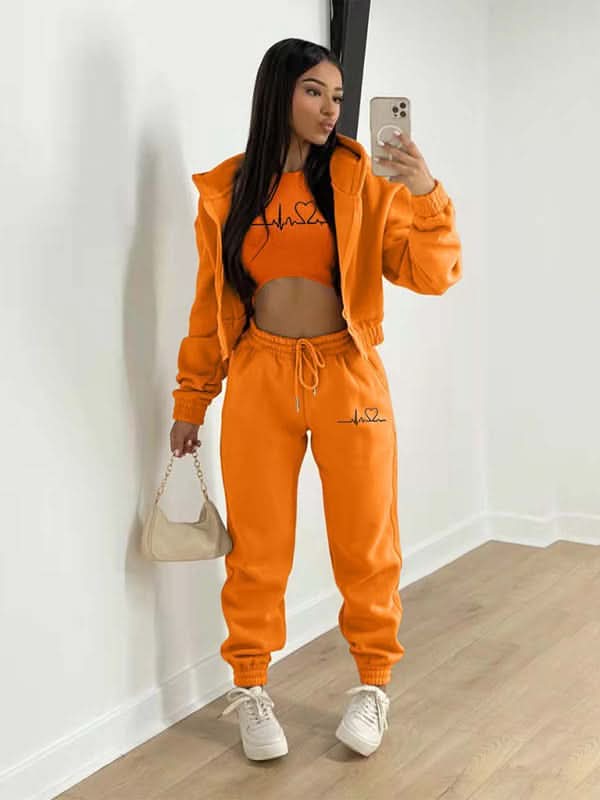 Stylish velvet jogger set for women 