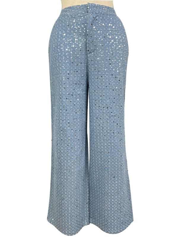 Stylish sequined denim pants - Love Salve 