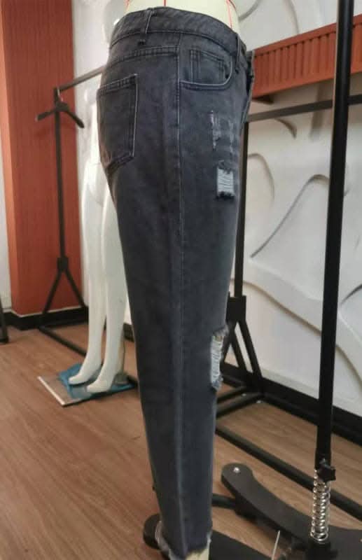 Chic women's ripped jeans in stylish design - Love Salve 