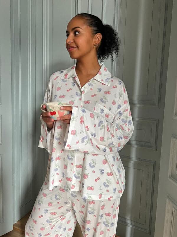 Chic long-sleeved pajamas set - Love Salve 