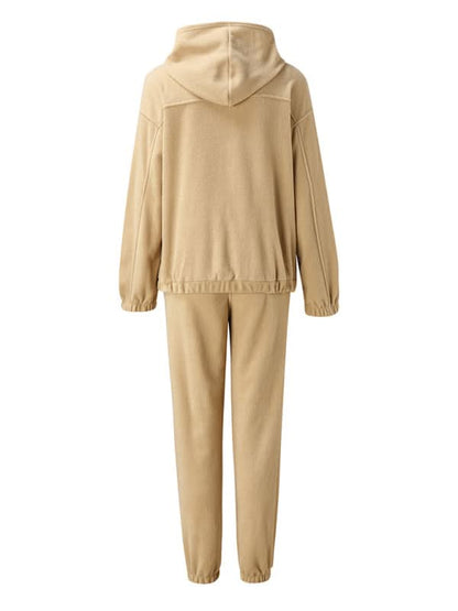 Leisure hooded loungewear set 