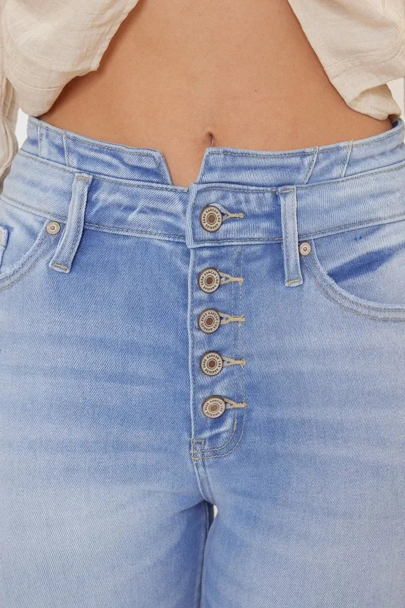 Kancan Curvy High Rise Flare Jeans for Trendy Style - Love Salve 