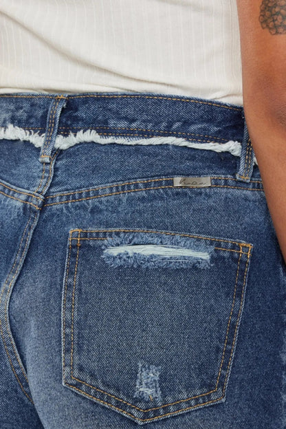 Kancan Distressed Button Fly Denim Shorts for Summer Style - Love Salve 