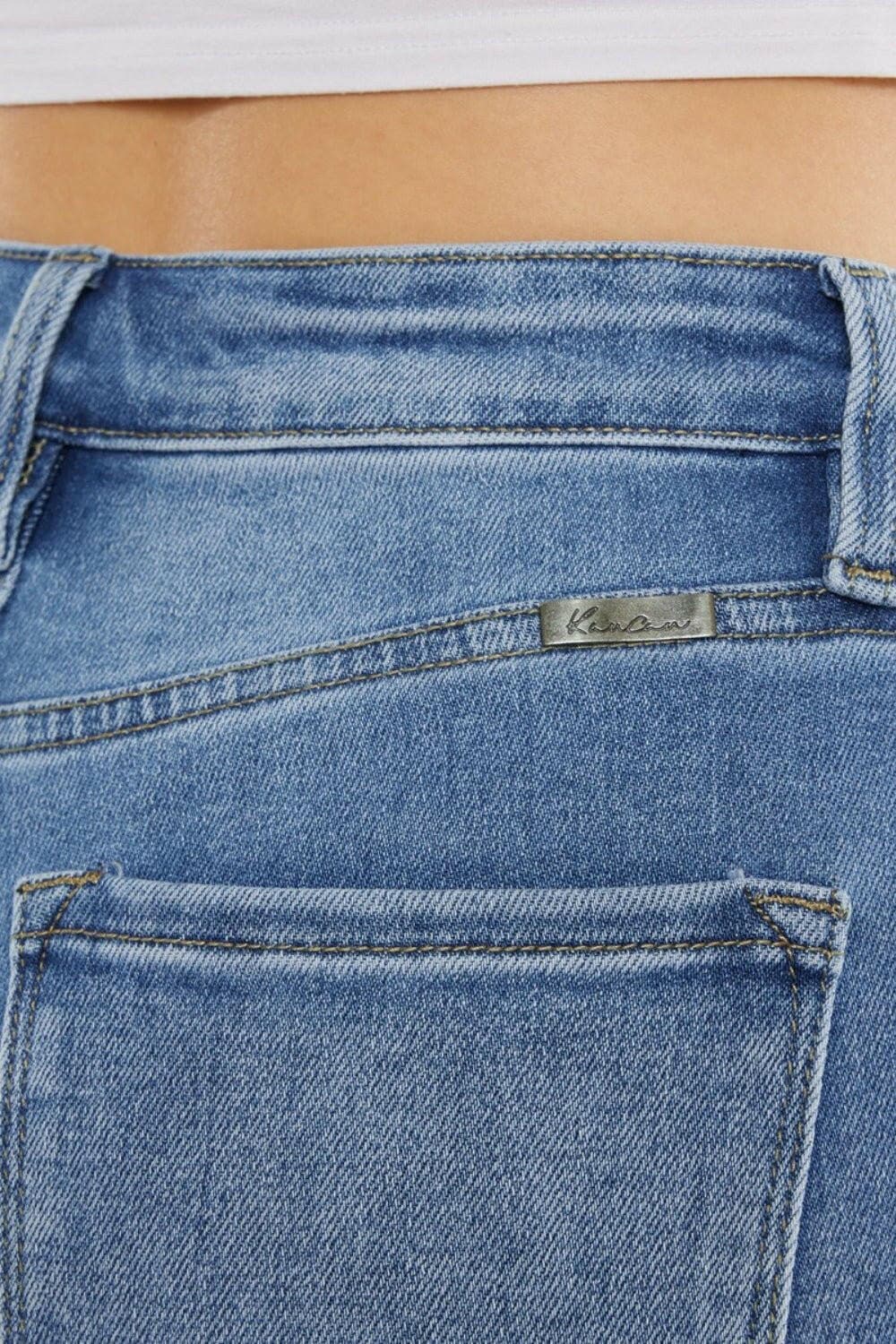 Kancan Full Size Cat's Whiskers High Waist Jeans - Love Salve