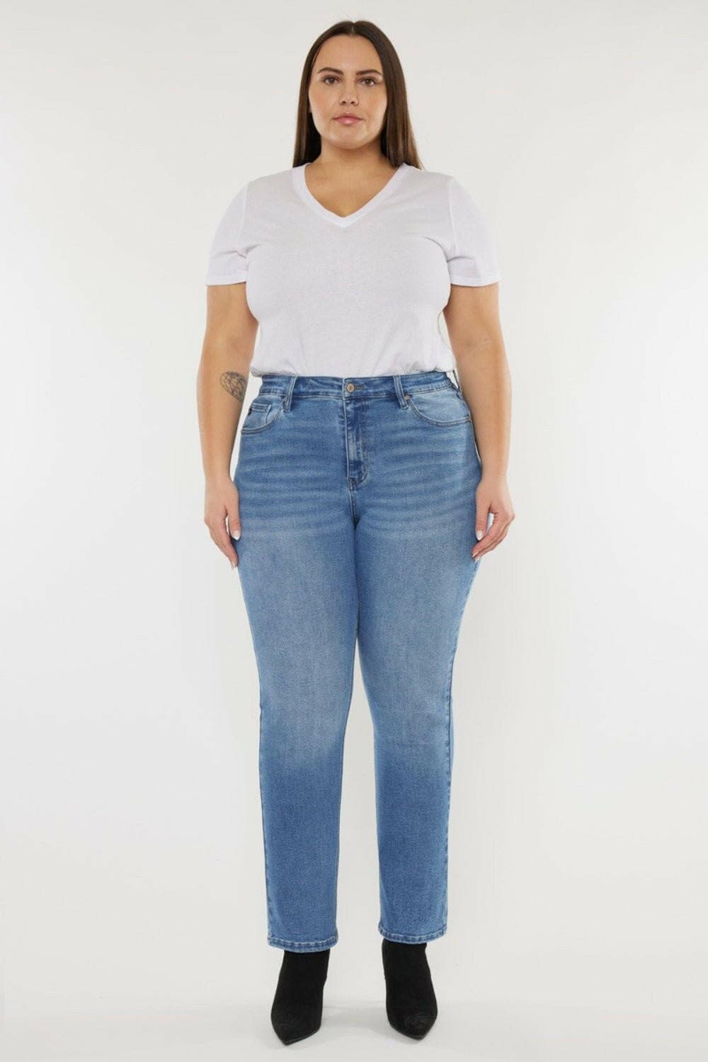 Kancan Full Size Cat's Whiskers High Waist Jeans - Love Salve