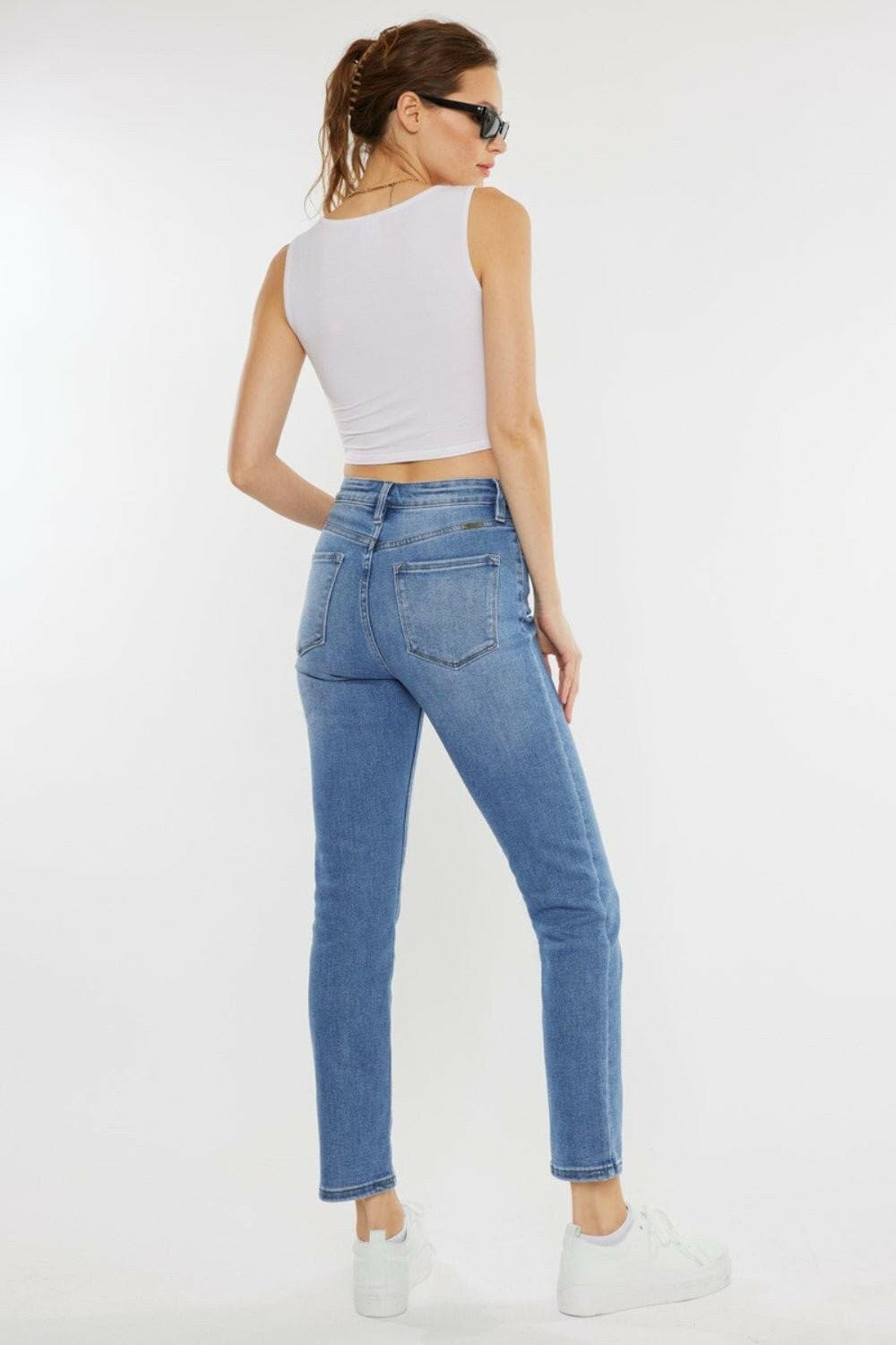 Kancan Full Size Cat's Whiskers High Waist Jeans - Love Salve