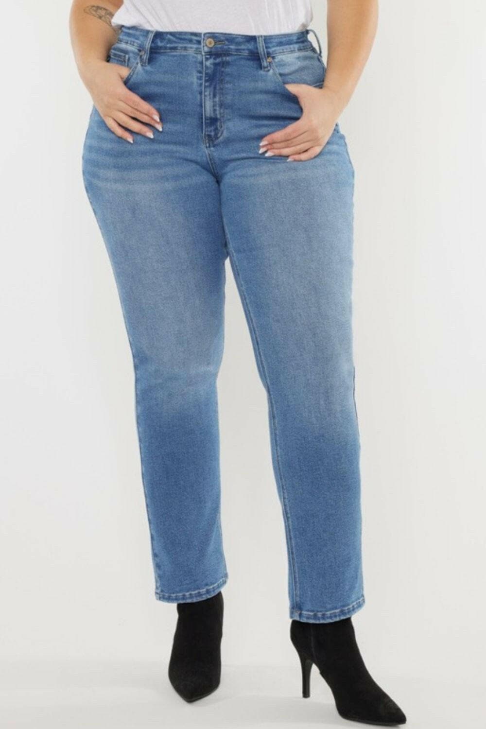 Kancan Full Size Cat's Whiskers High Waist Jeans - Love Salve