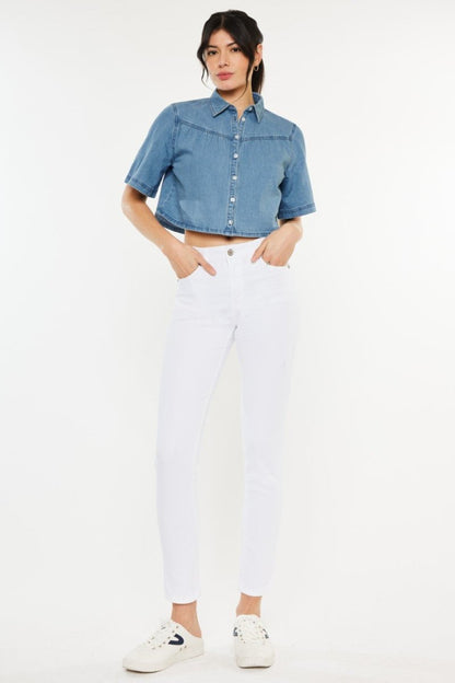 Kancan High Rise Ankle Skinny Jeans for Trendy Style - Love Salve 