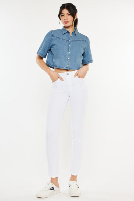 Kancan High Rise Ankle Skinny Jeans for Trendy Style - Love Salve 