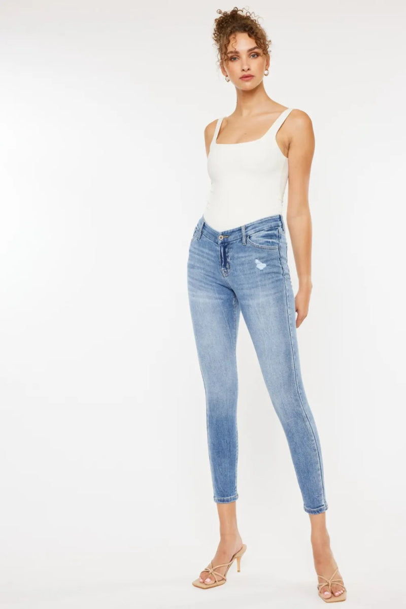 Kancan High Waist Cat's Whiskers Skinny Jeans for Women - Love Salve 