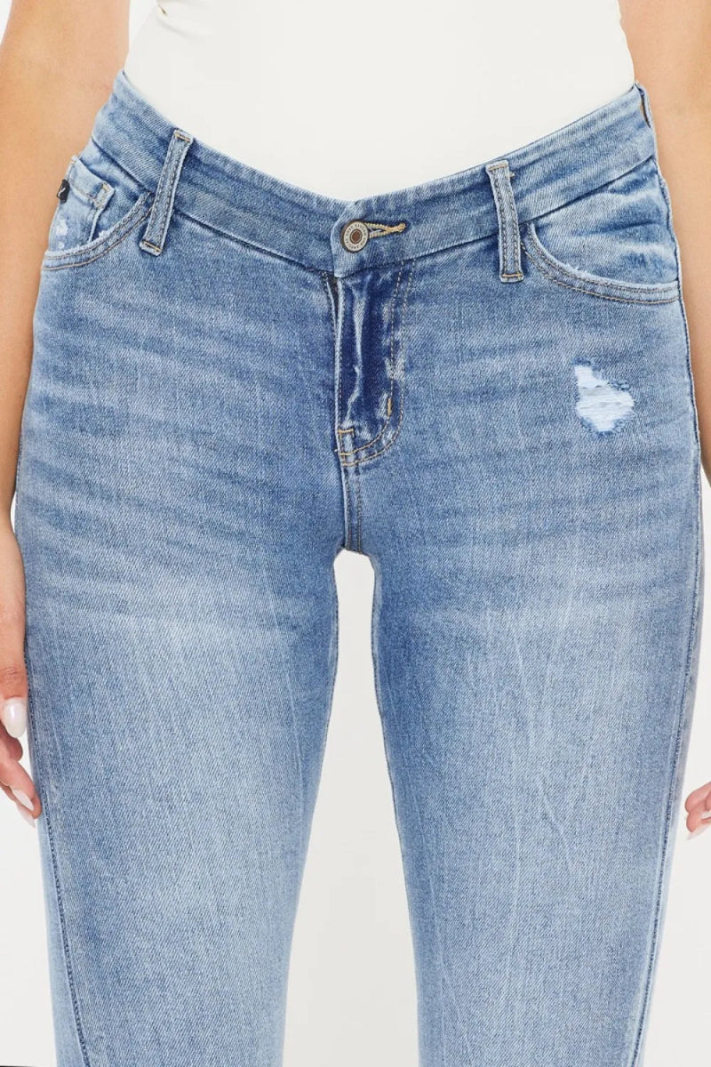 Kancan High Waist Cat's Whiskers Skinny Jeans for Women - Love Salve 