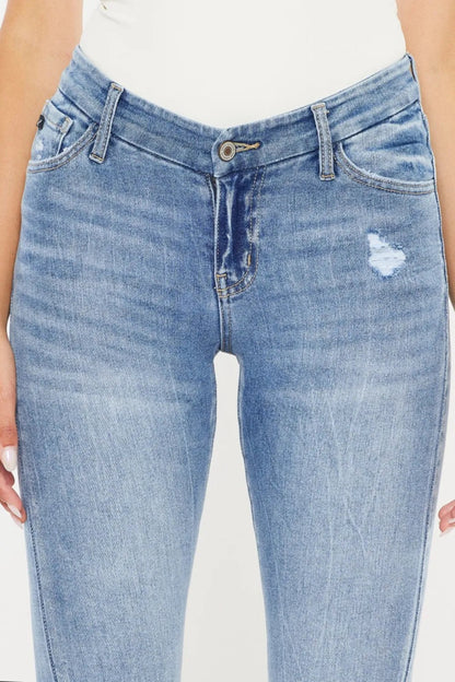 Kancan High Waist Cat's Whiskers Skinny Jeans for Women - Love Salve 