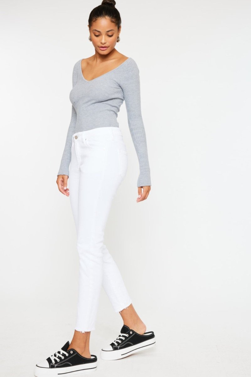 Kancan Mid Rise Ankle Skinny Jeans for Everyday Style - Love Salve