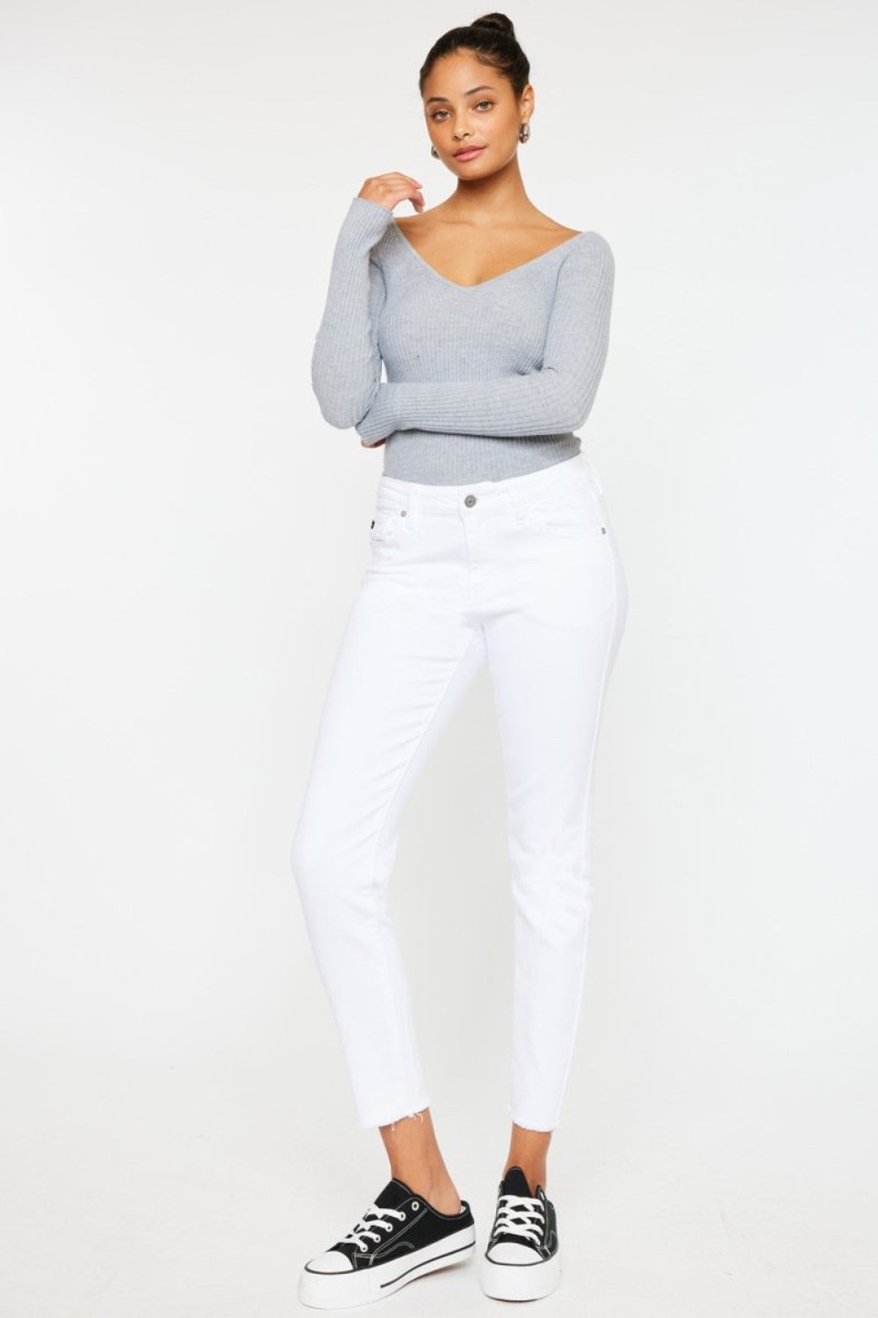 Kancan Mid Rise Ankle Skinny Jeans for Everyday Style - Love Salve
