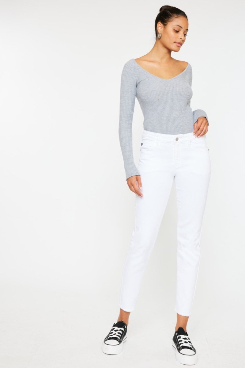 Kancan Mid Rise Ankle Skinny Jeans for Everyday Style - Love Salve