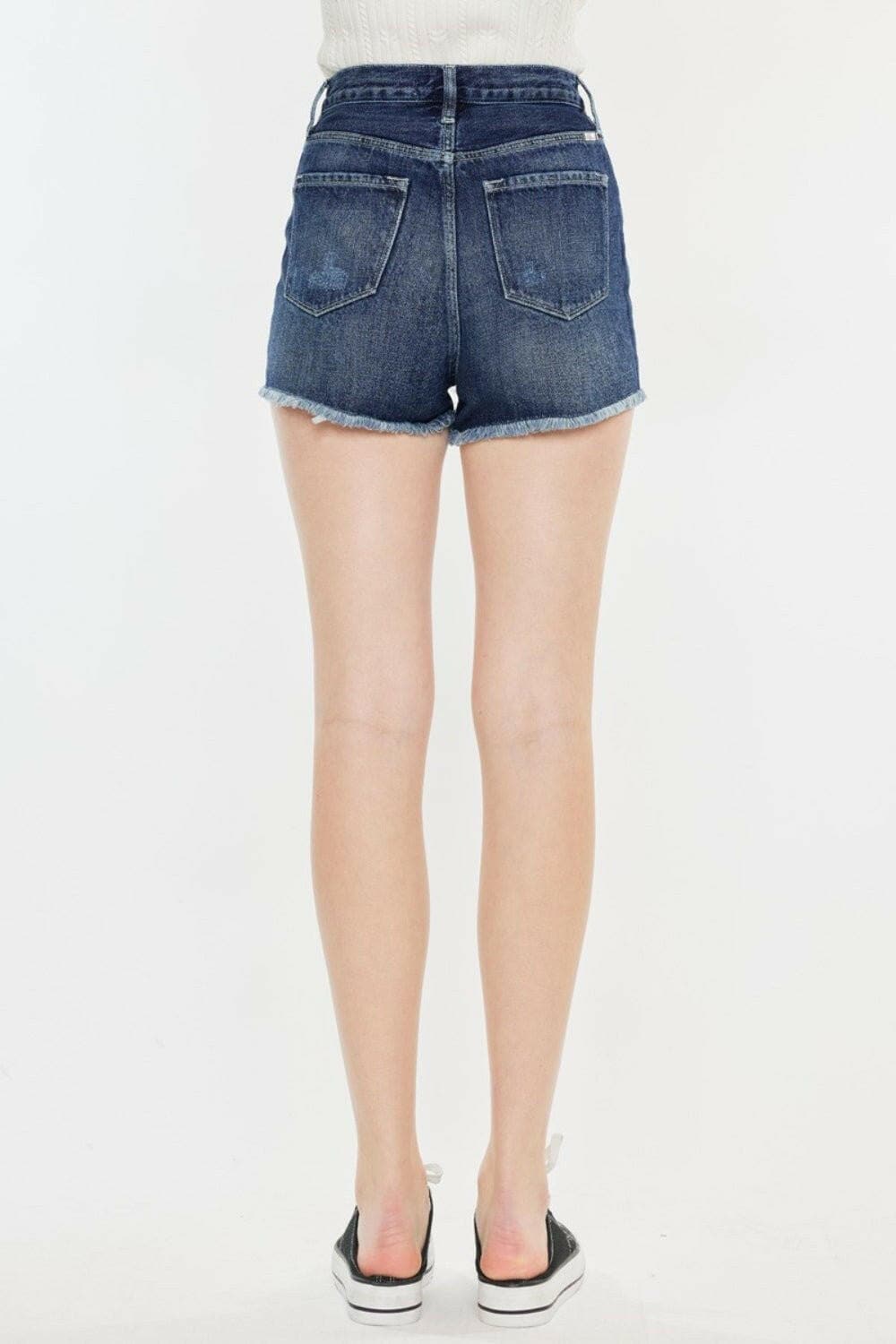 Kancan Raw Hem Button Fly Denim Shorts - Love Salve