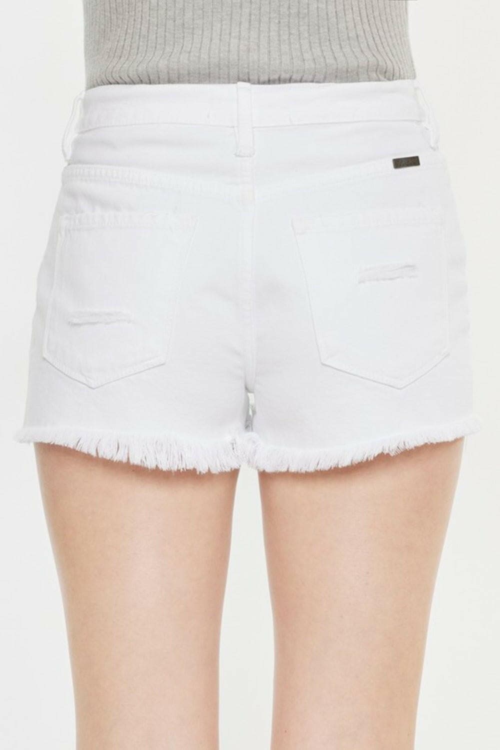 Kancan Raw Hem Distressed Denim Shorts - Love Salve