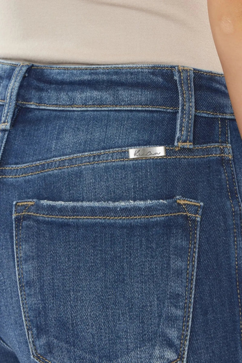 Kancan Raw Hem High Waist Cropped Jeans for Women - Love Salve 