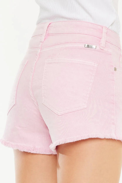 Kancan Raw Hem High Waist Denim Shorts for Women - Love Salve 