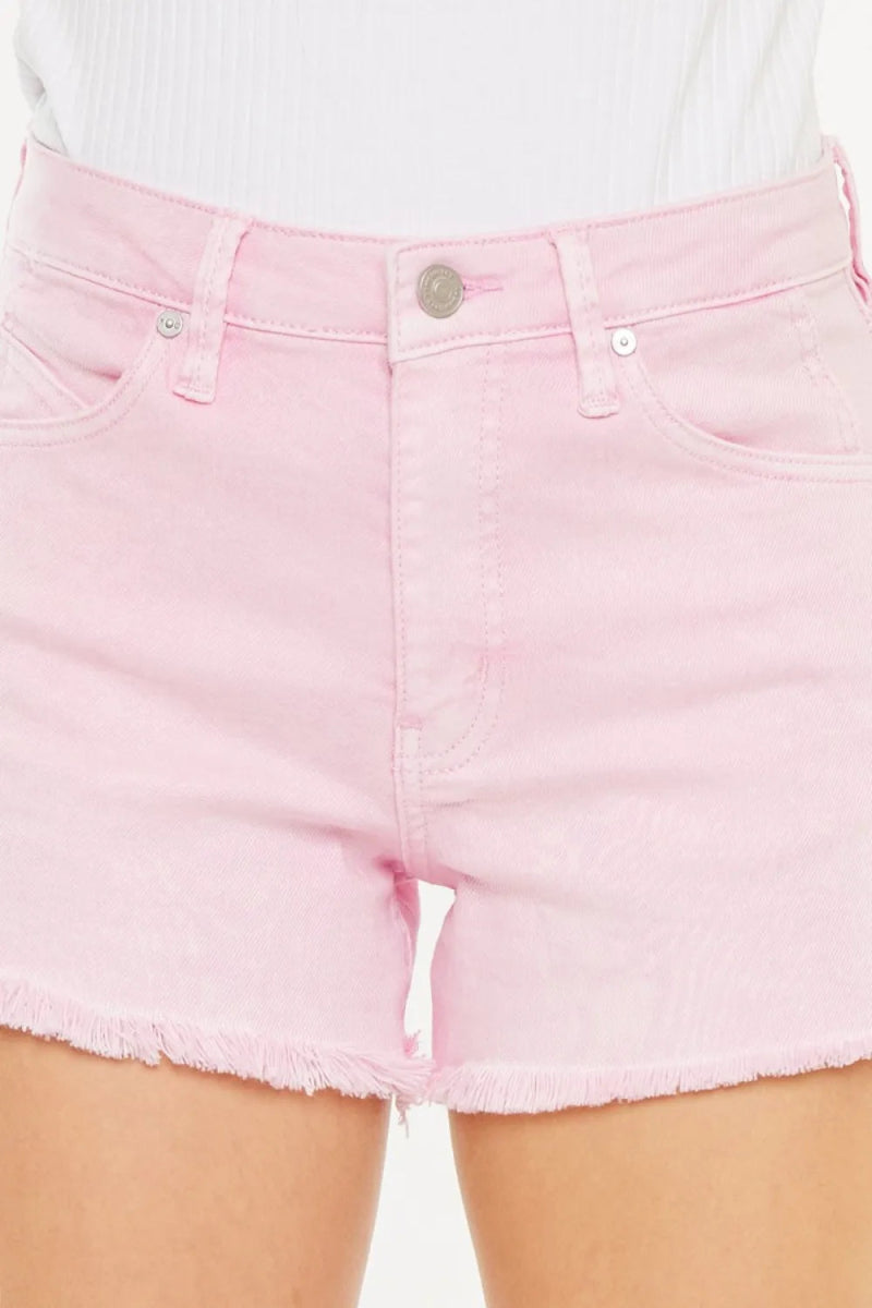 Kancan Raw Hem High Waist Denim Shorts for Women - Love Salve 