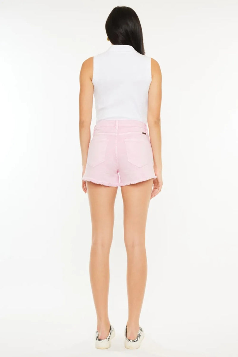 Kancan Raw Hem High Waist Denim Shorts for Women - Love Salve 