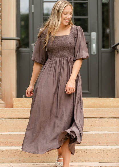 Kayleen Smocked Bodice Maxi Dress