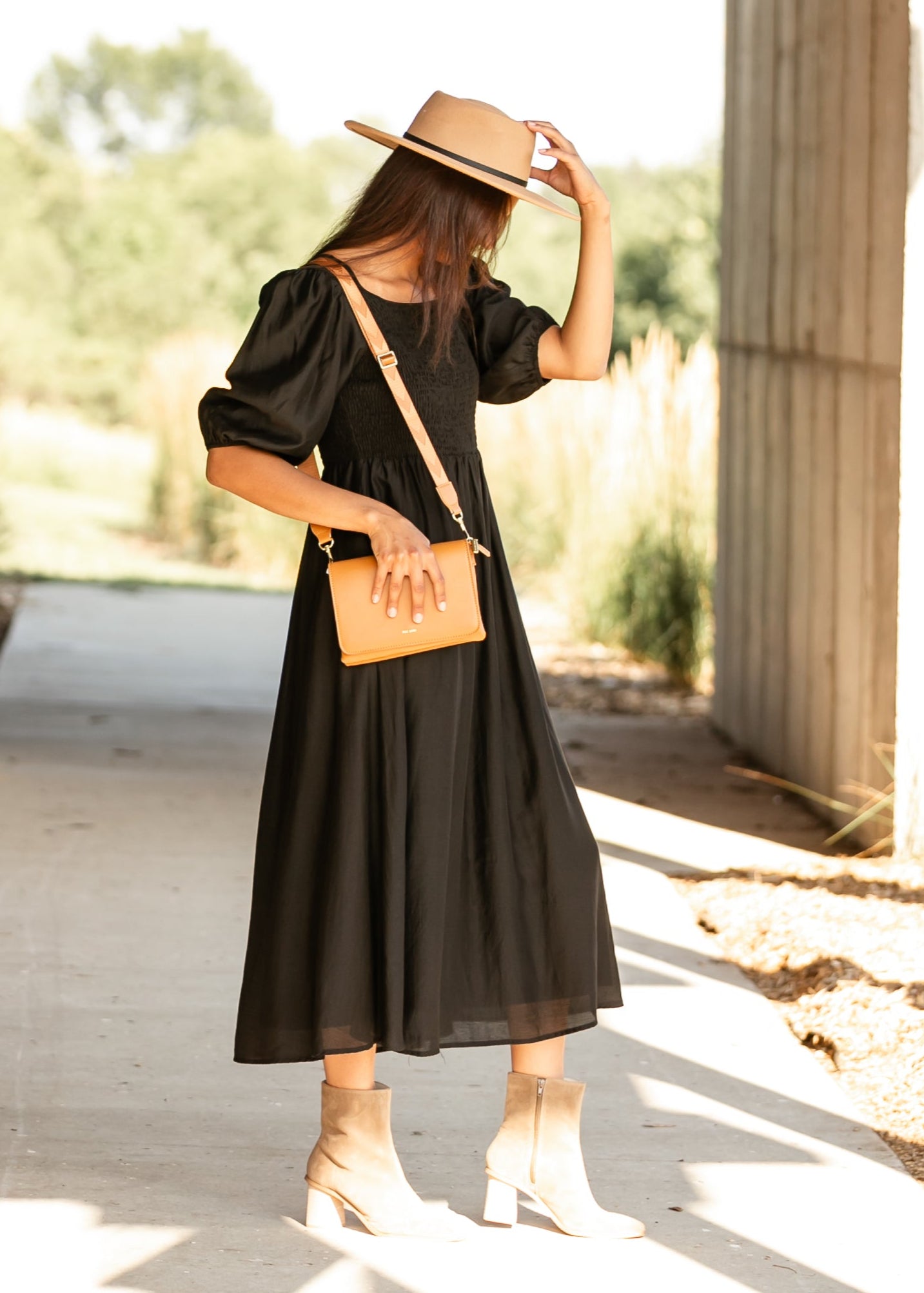 Kayleen Smocked Bodice Maxi Dress Inherit Co.