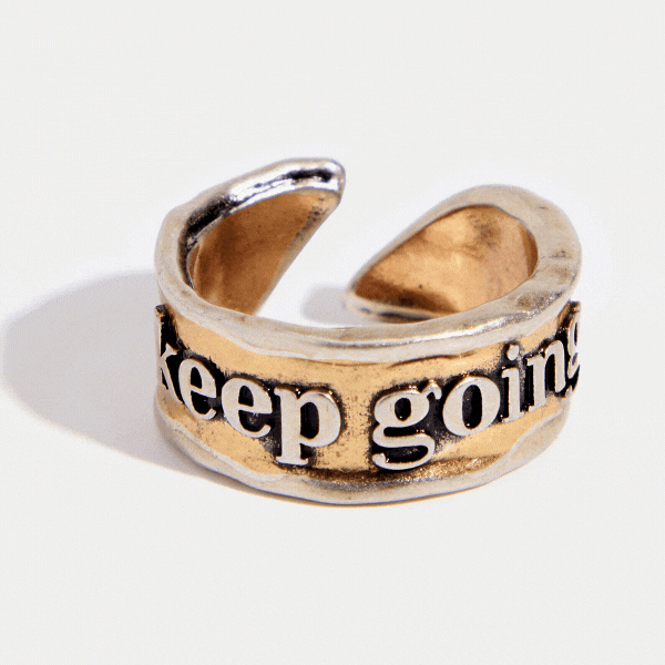 Keep Going Remember Adjustable Ring Katia Designs