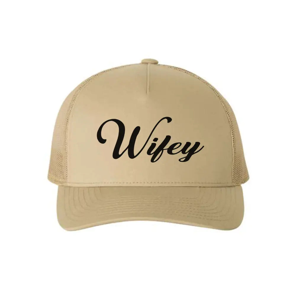 Embroidered Wifey Trucker Hat – Classic Mesh Cap for Wedding or Anniversary Adorb.co