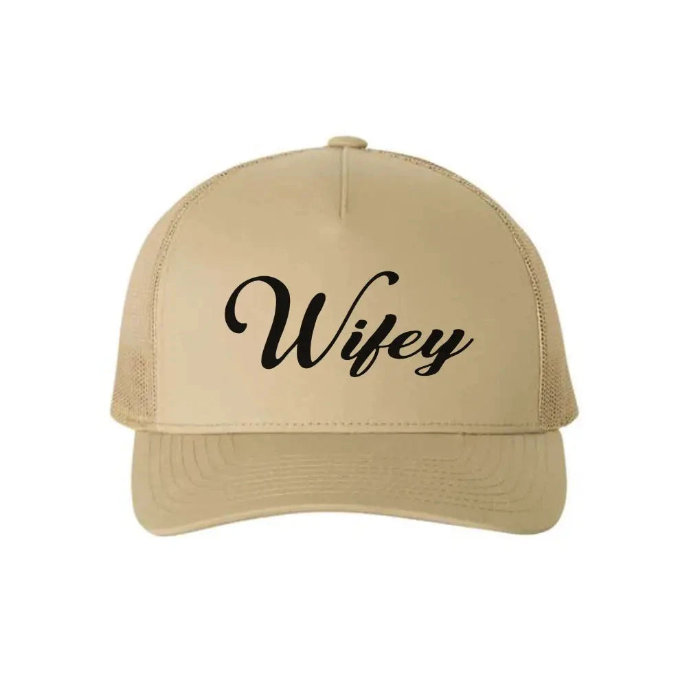 Embroidered Wifey Trucker Hat – Classic Mesh Cap for Wedding or Anniversary Adorb.co