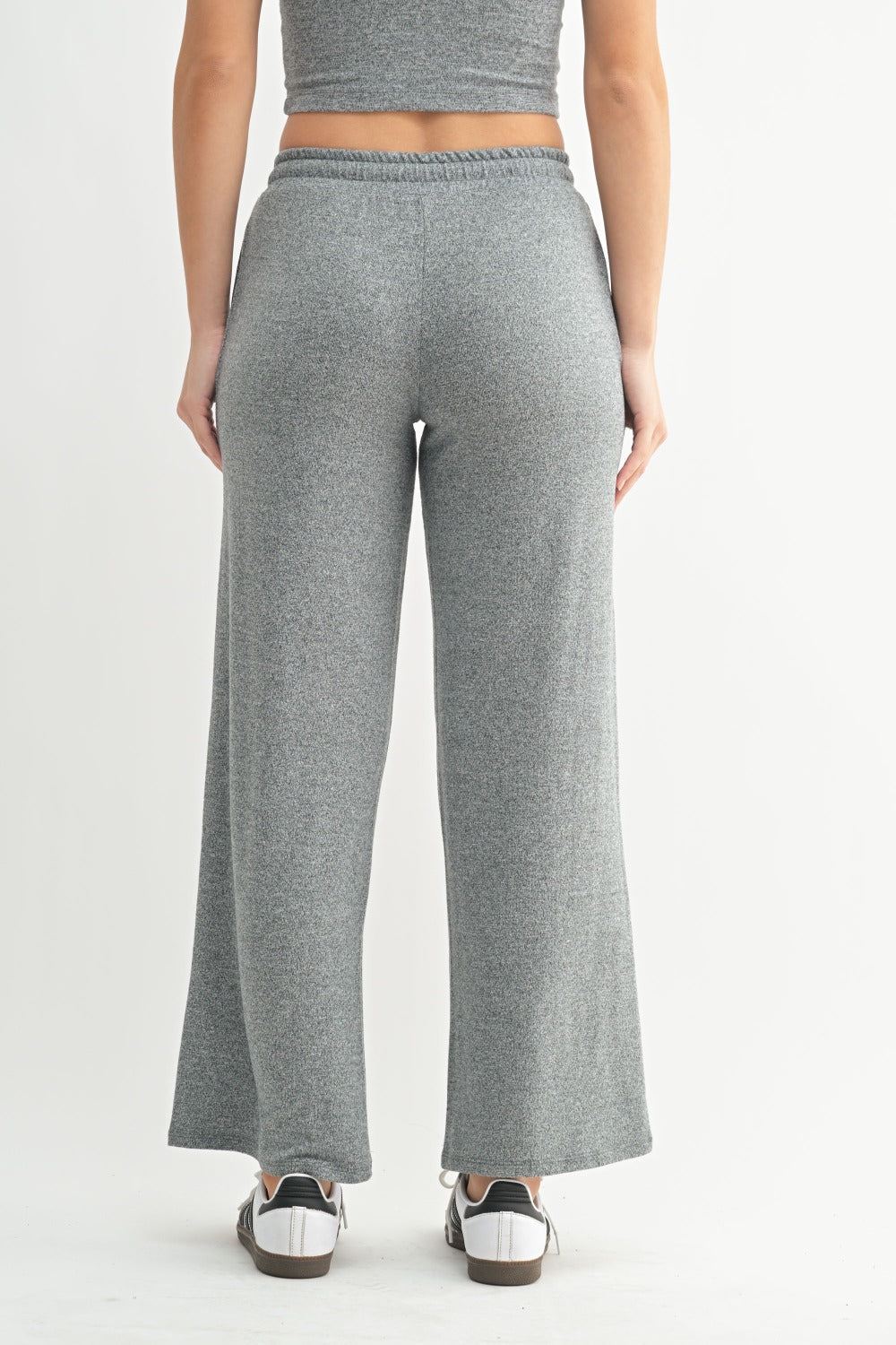 CloudSoft Wide Leg Lounge Pants Gray Ultra Soft Knit Fitkitty Culture Athleisure Wear, Yoga Wear & Women's Clothing