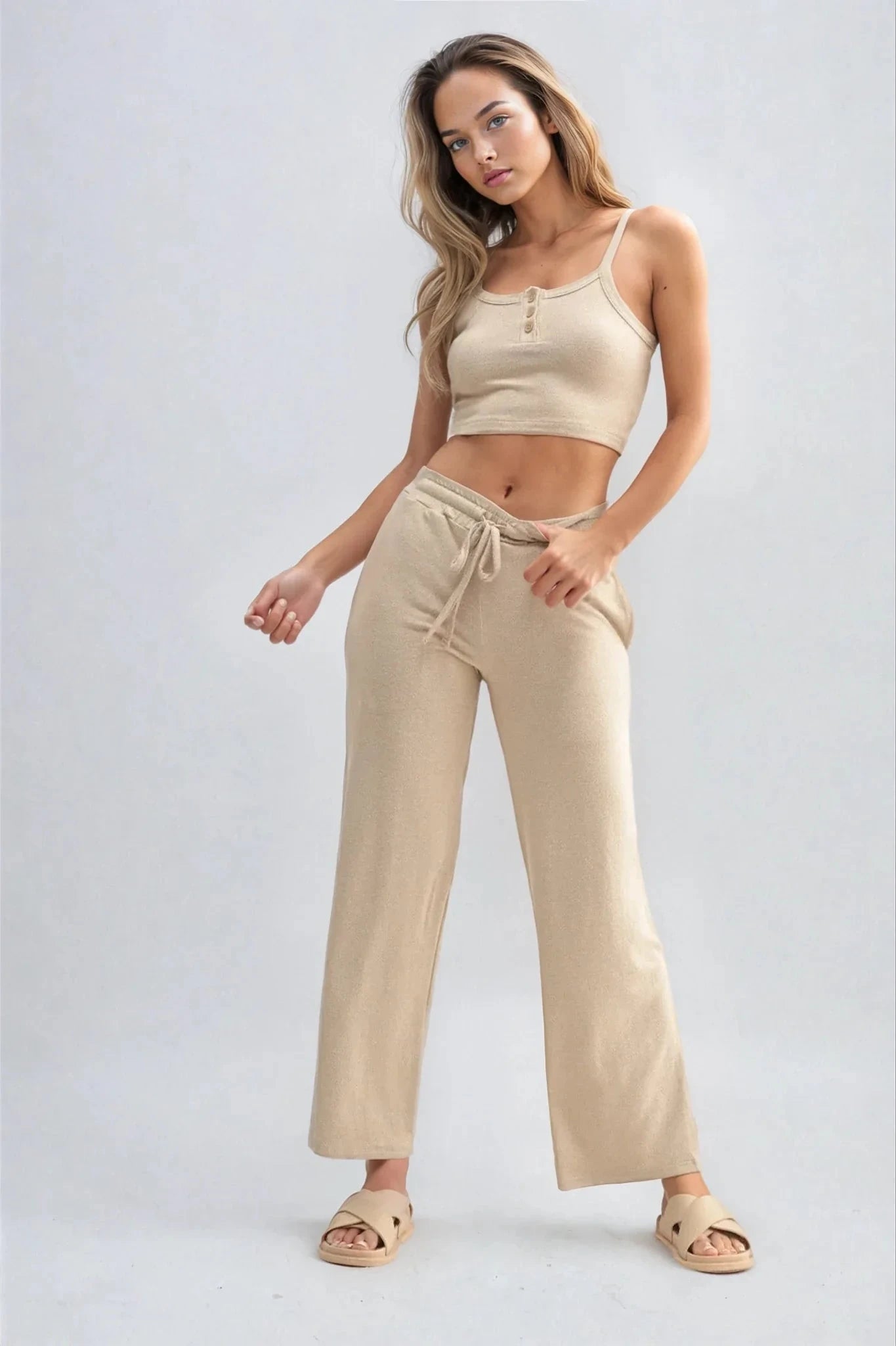 CloudSoft™ Wide-Leg Lounge Pants- Mocha Fitkitty Culture Athleisure Wear, Yoga Wear & Women's Clothing
