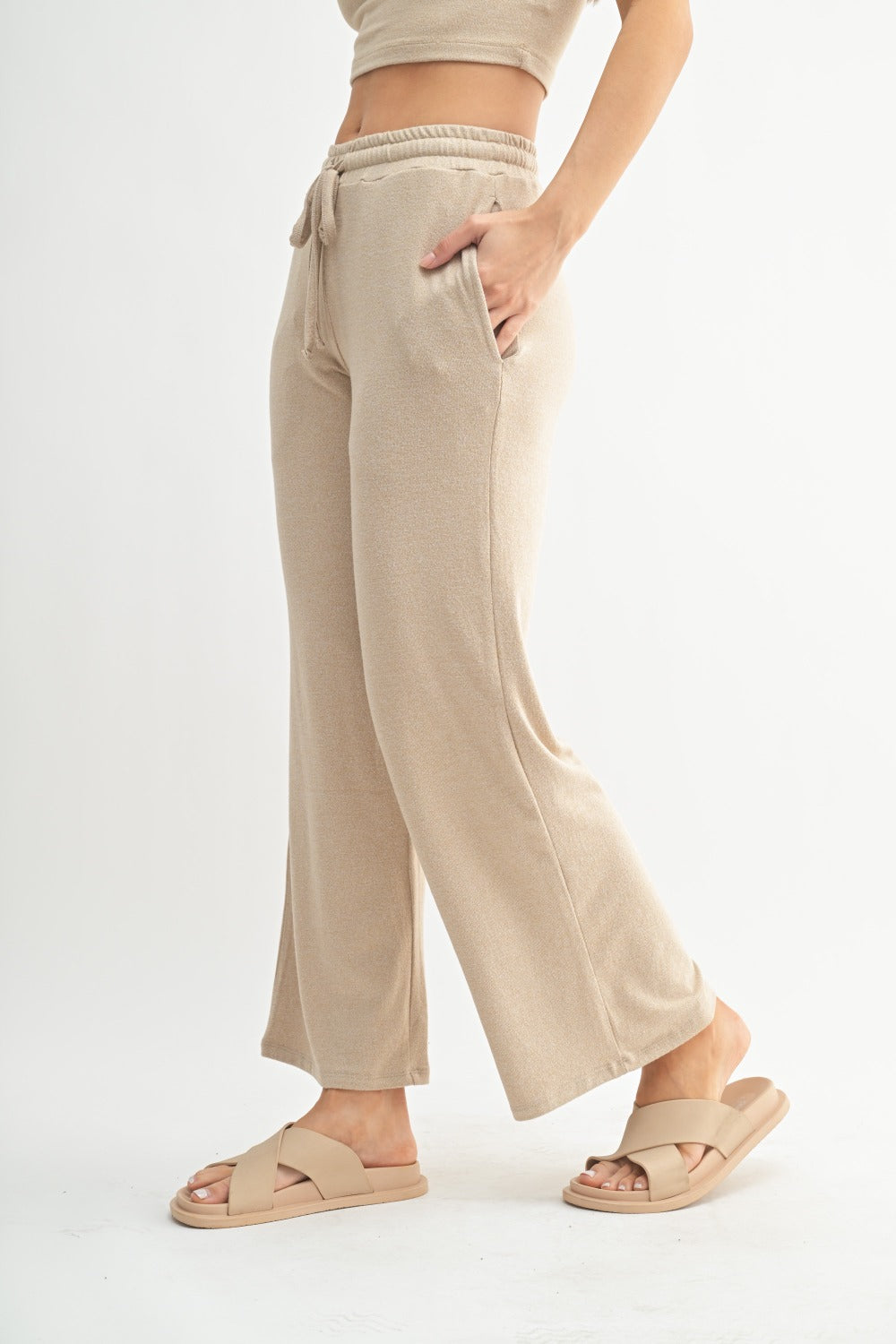 CloudSoft Wide Leg Lounge Pants Mocha All Day Comfort Fitkitty Culture Athleisure Wear, Yoga Wear & Women's Clothing