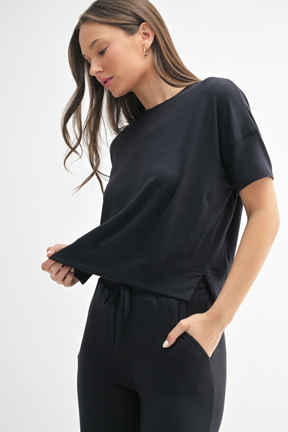 Cloudflow Dolman Lounge Top Soft Brushed Hacci Cozy Fitkitty Culture Athleisure Wear, Yoga Wear & Women's Clothing