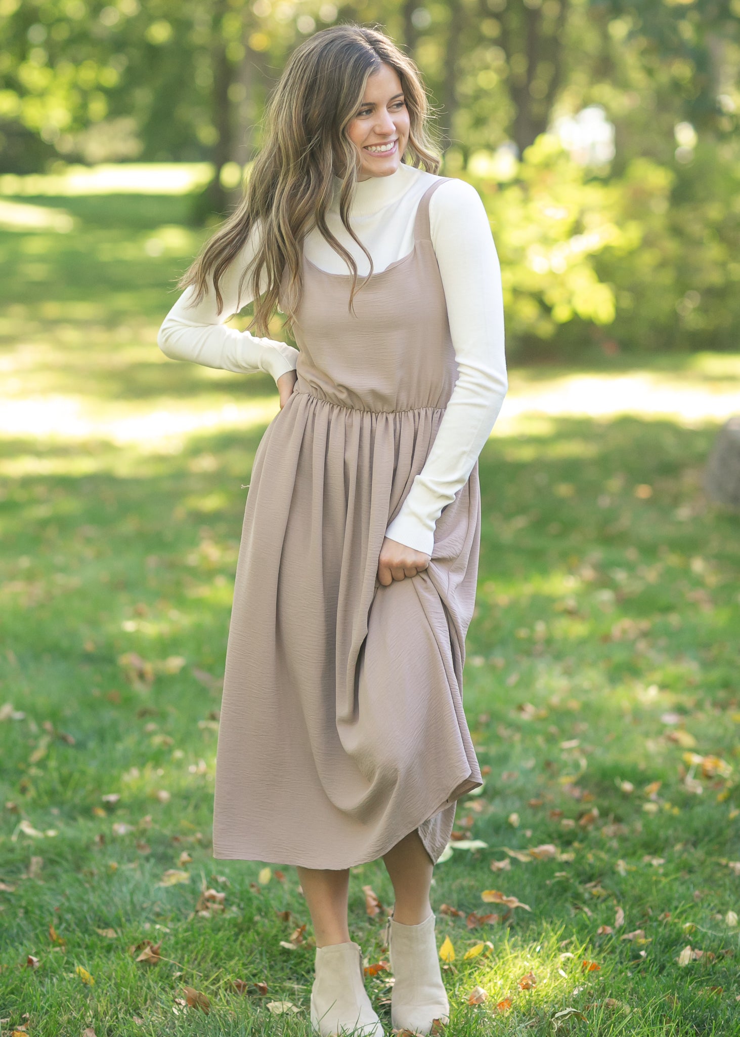 Laken Smocked Back Midi Dress Inherit Co.