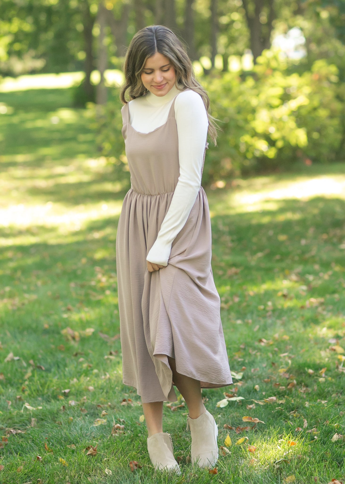 Laken Smocked Back Midi Dress Inherit Co.