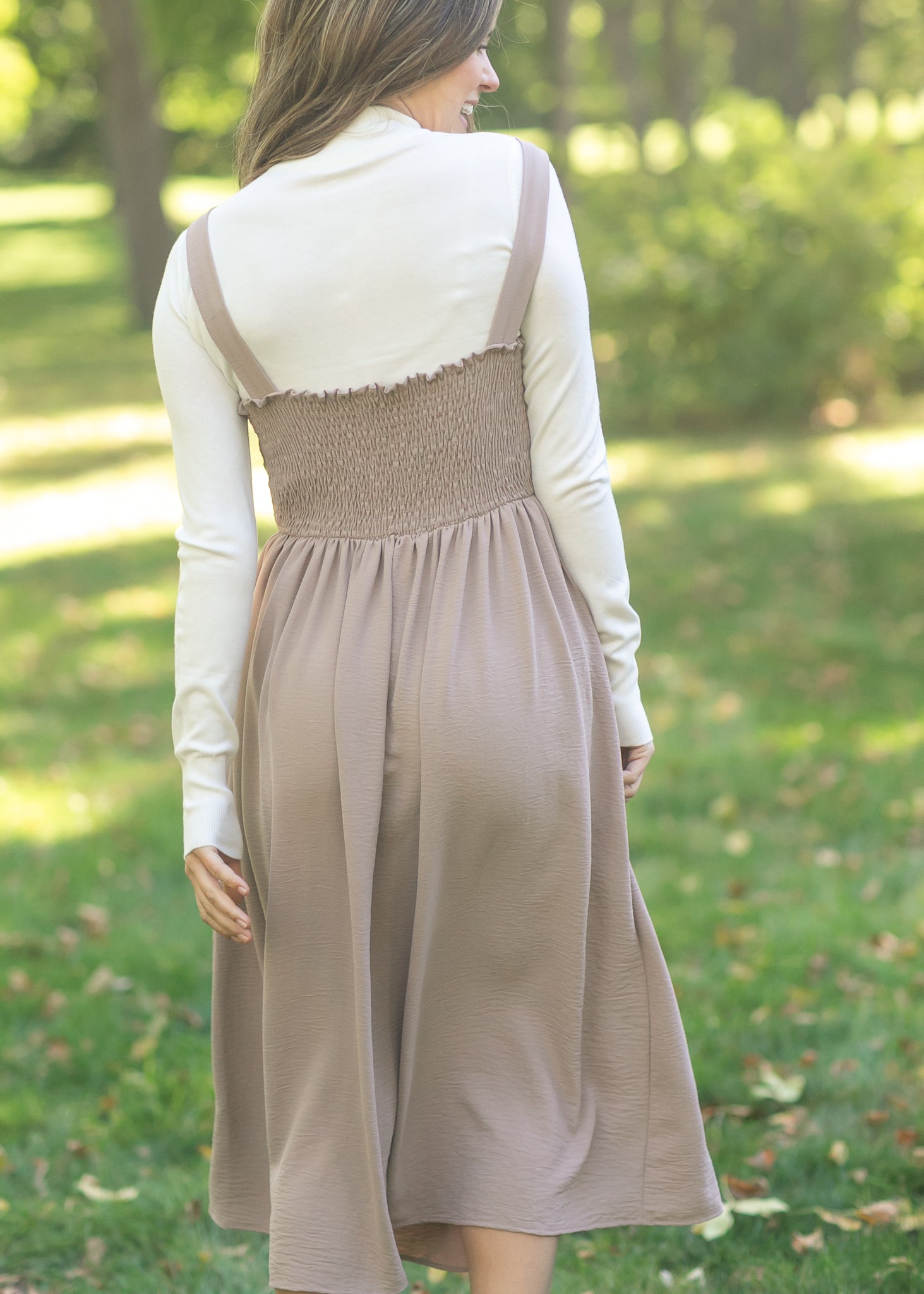 Laken Smocked Back Midi Dress Inherit Co.