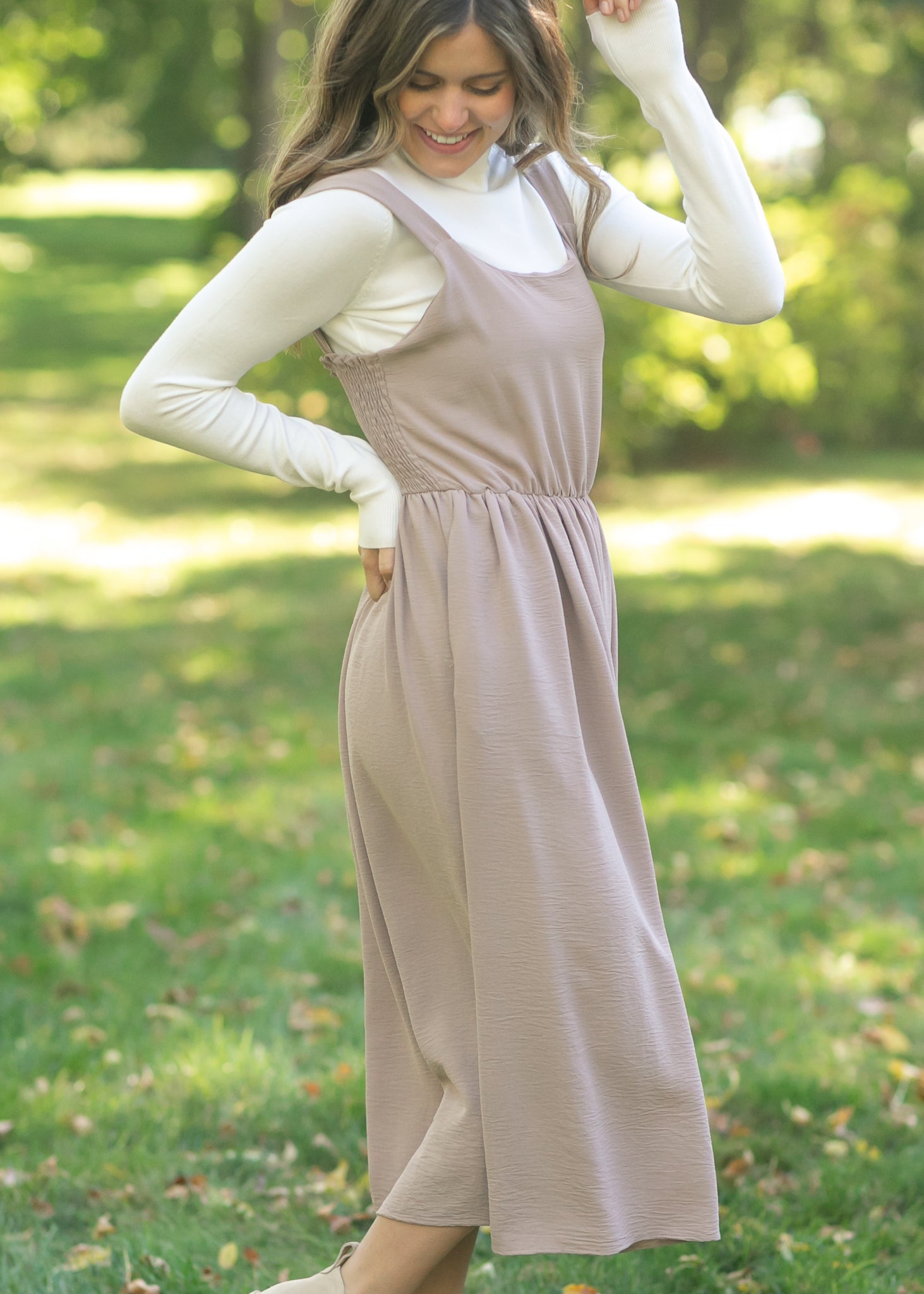 Laken Smocked Back Midi Dress Inherit Co.