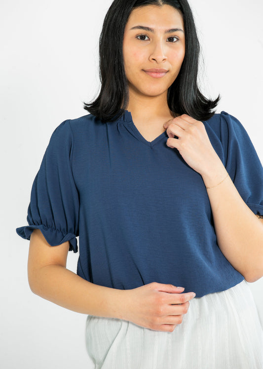 Laurel V-neck Short Sleeve Top - FINAL SALE Inherit Co.