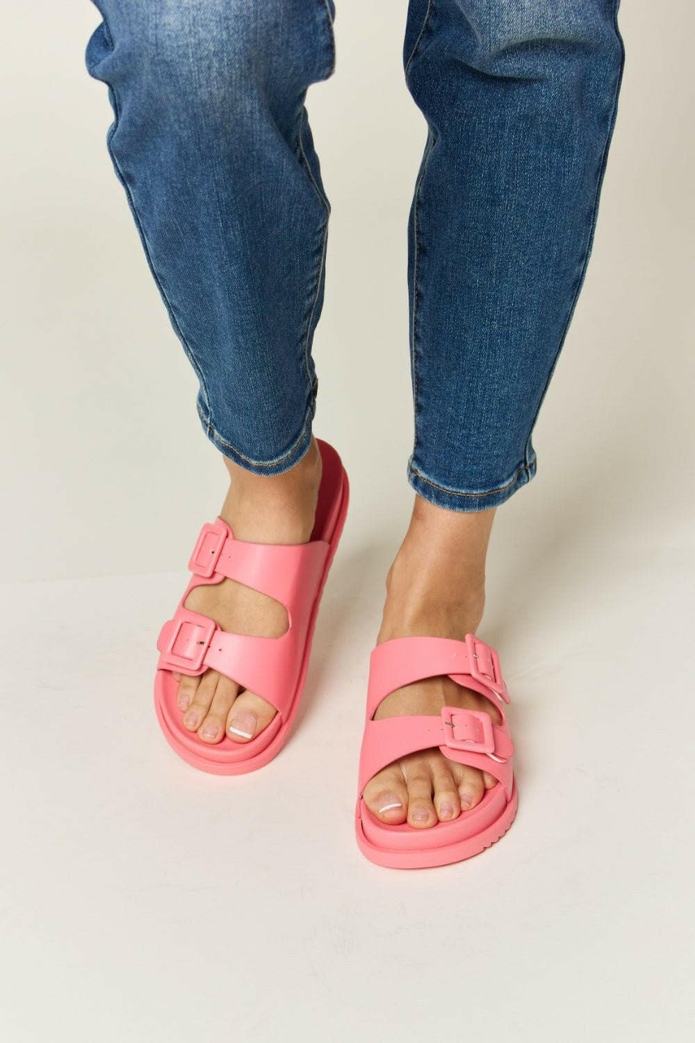 Legend Double Buckle Open Toe Sandals - Love Salve