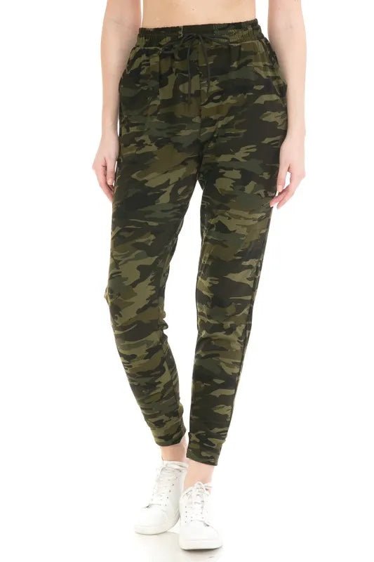 Leggings Depot Full Size Buttery Soft Joggers with Drawstring Plus Size - Love Salve 