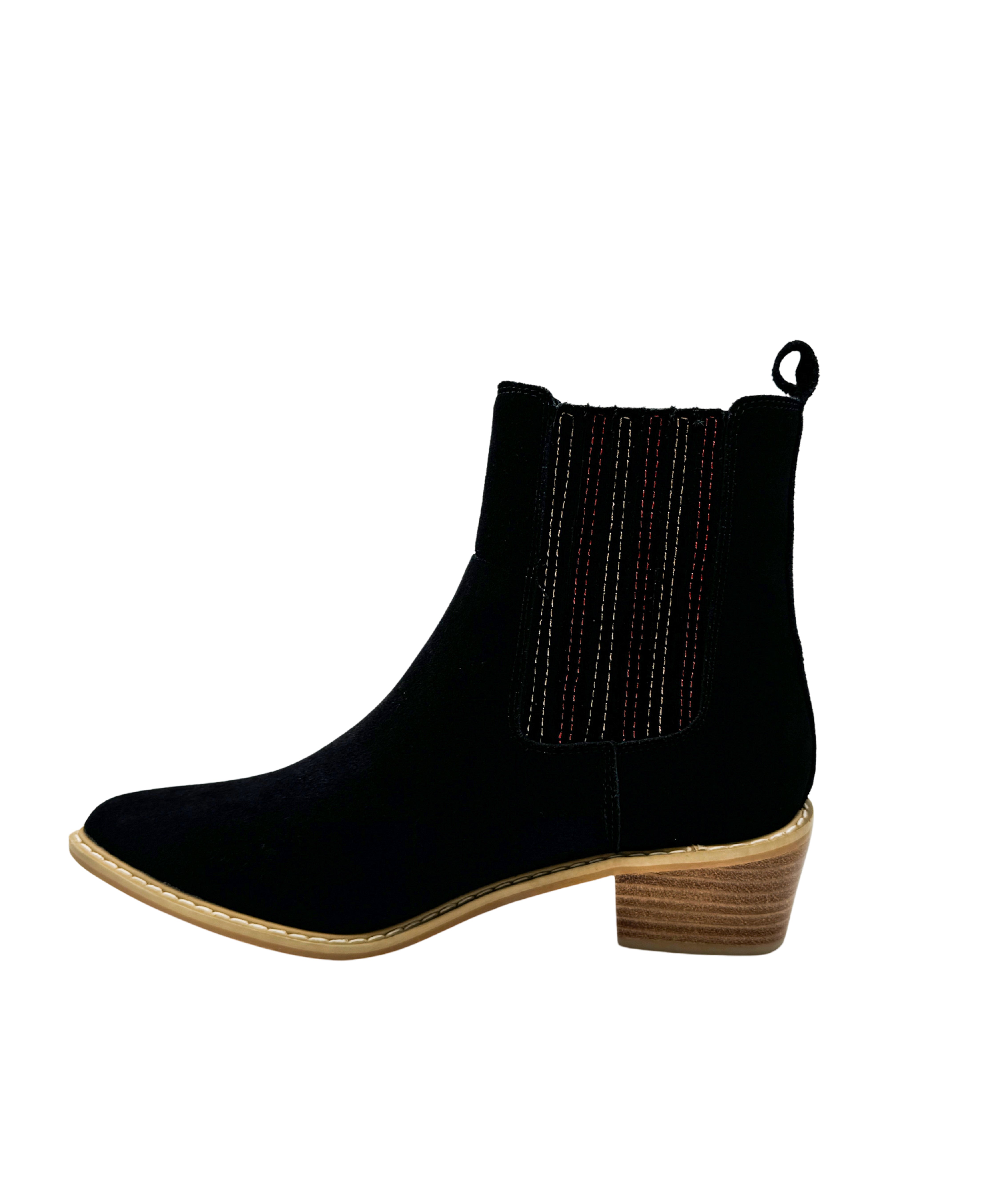 Leonor Suede Ankle Boot Black For Fall And Winter Wear Naughty Monkey