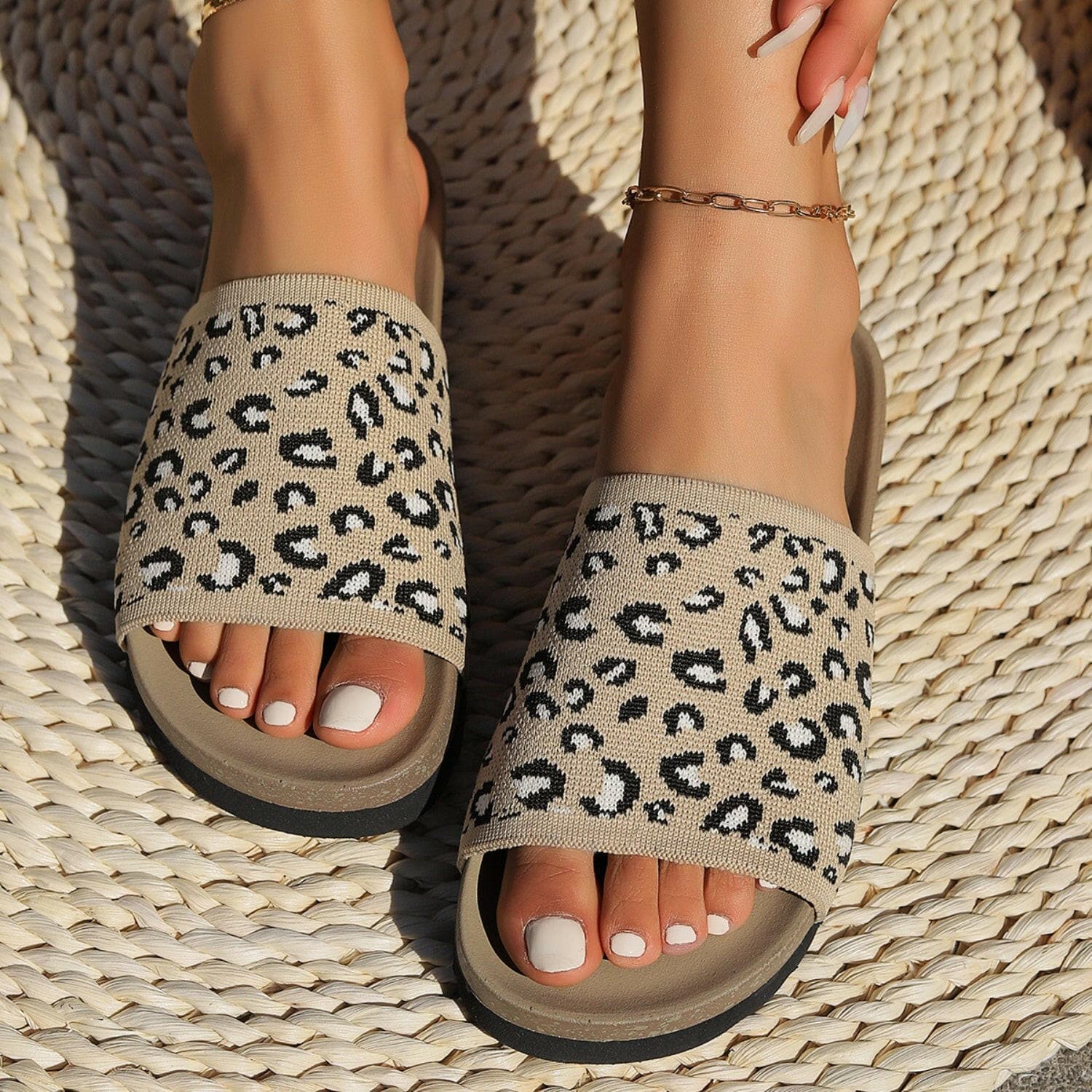 Leopard Open Toe Sandals - Love Salve