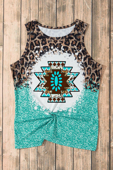 Leopard Round Neck Tank - Love Salve